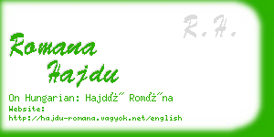 romana hajdu business card